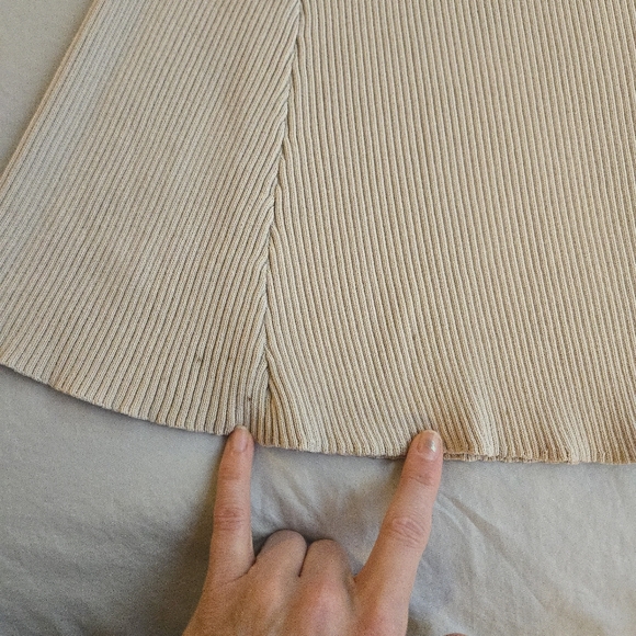 DISSH sz L Fenton Long Sleeve Mini Dress - Stone (mark at hem) - Picture 3 of 11